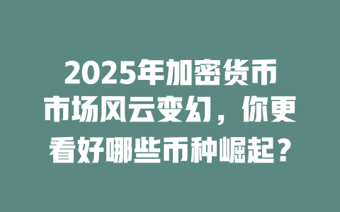 2025年加密货币市场风云变幻,你更看好哪些币种崛起? 一
