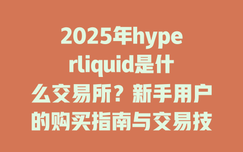 2025年hyperliquid是什么交易所?新手用户的购买指南与交易技巧分享 一