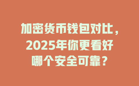 加密货币钱包对比，2025年你更看好哪个安全可靠？ 一