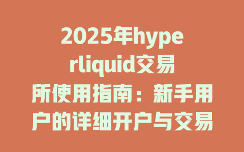 2025年hyperliquid交易所使用指南：新手用户的详细开户与交易教程 一