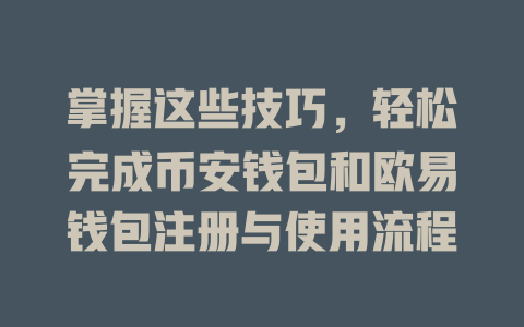 掌握这些技巧,轻松完成币安钱包和欧易钱包注册与使用流程 一