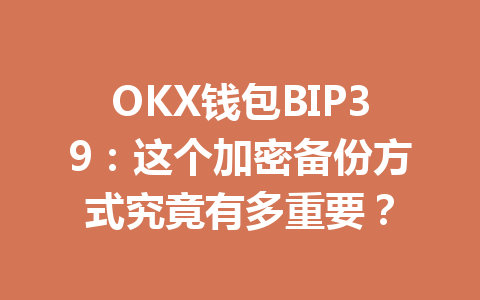 OKX钱包BIP39:这个加密备份方式究竟有多重要? 一