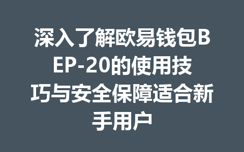深入了解欧易钱包BEP-20的使用技巧与安全保障适合新手用户 一