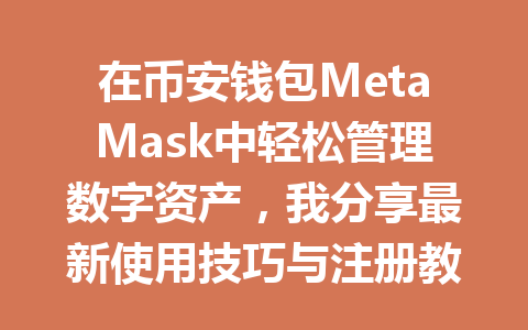 在币安钱包MetaMask中轻松管理数字资产，我分享最新使用技巧与注册教程！ 一