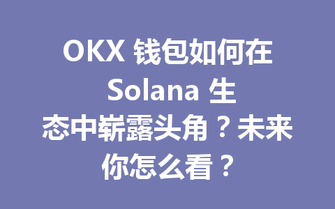 OKX 钱包如何在 Solana 生态中崭露头角？未来你怎么看？ 一
