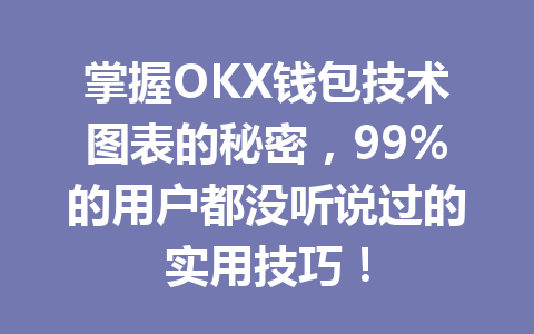 掌握OKX钱包技术图表的秘密,99%的用户都没听说过的实用技巧! 一